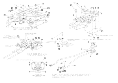 Steering Diagram and Parts List for RZT-S50KH (17ARCBDQ056)(2017) Cub Cadet Lawn Tractor